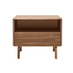 Miliboo table de chevet bois fonc noyer suva