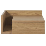 Miliboo table de chevet murale finition bois ch�ne clair avec tiroir nasty