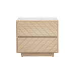 Miliboo table de chevet avec rangements 2 tiroirs finition bois ch�ne matala