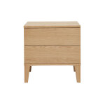 Miliboo table de chevet avec rangements 2 tiroirs scandinave bois clair ch�ne freddy