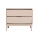 Miliboo table de chevet rose poudr� et m�tal dor� avec rangements giana