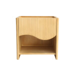 Miliboo table de chevet avec tiroir en bois manguier massif nerea