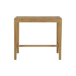 Miliboo table haute de jardin rectangulaire en bois teck massif l120 cm gili