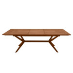 Miliboo table de jardin extensible rallonges int�gr�es en bois massif l180 - 240 cm santo