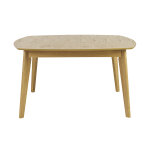 Miliboo table  manger carre scandinave bois clair chne l140 cm leena