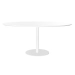 Miliboo table à manger design blanche ovale l170 cm halia Miliboo table à manger design blanche ovale l170 cm halia