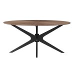 Miliboo table  manger design ovale noyer l160 cm dielli