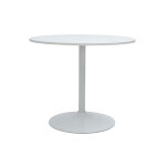 Miliboo table à manger design ronde blanche d90 cm calista Miliboo table à manger design ronde blanche d90 cm calista
