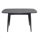 Miliboo table � manger extensible rectangulaire en bois noir l130 - 160 cm nordeco