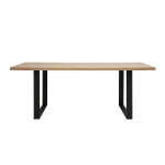 Miliboo table  manger rectangulaire finition bois chne et mtal noir l200 cm magda