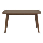Miliboo table � manger rectangulaire scandinave bois fonc� noyer l150 cm leena
