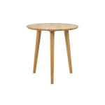 Miliboo table � manger ronde en bois clair ch�ne massif d75 cm oksana