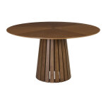 Miliboo table � manger ronde en bois fonc� noyer d137 cm dita