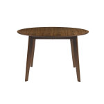 Miliboo table � manger ronde extensible finition noyer l120 - 150 cm leena