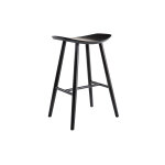 Miliboo tabouret de bar bois noir h65 cm demory