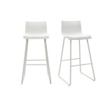 Miliboo tabourets de bar design blanc 76 cm (lot de 2) ona