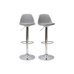 Miliboo tabourets de bar design gris clair (lot de 2) steevy
