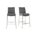 Miliboo tabourets de bar design gris fonc� h70 cm (lot de 2) olly