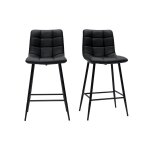 Miliboo tabourets de bar design noirs h65 cm (lot de 2) maxwell Miliboo tabourets de bar design noirs h65 cm (lot de 2) maxwell