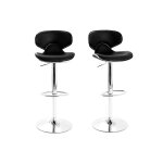 Miliboo tabourets de bar design noirs (lot de 2) pegase
