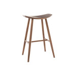 Miliboo tabouret de bar design noyer h72 cm demory