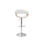 Miliboo tabouret de bar design rglable blanc et bois clair oktav