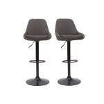 Miliboo tabourets de bar design réglables gris foncé (lot de 2) holo Miliboo tabourets de bar design réglables gris foncé (lot de 2) holo