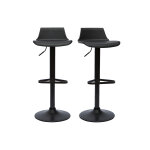 Miliboo tabourets de bar design rglables noirs 360 (lot de 2) kronos