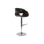 Miliboo tabouret de bar design r�glable noir et bois fonc� bent