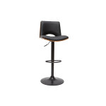 Miliboo tabouret de bar design rglable noir et bois fonc panach