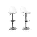 Miliboo tabourets de bar design réglables transparents (lot de 2) galileo Miliboo tabourets de bar design réglables transparents (lot de 2) galileo