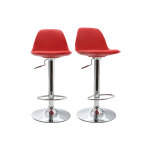 Miliboo tabourets de bar design rouges (lot de 2) steevy