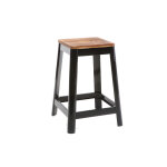 Miliboo tabouret de bar industriel noir 65 cm nick