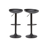 Miliboo tabourets de bar rglables design noirs h65 cm (lot de 2) pebble