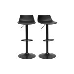 Miliboo tabourets de bar réglables design noirs (lot de 2) kelly Miliboo tabourets de bar réglables design noirs (lot de 2) kelly