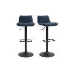 Miliboo tabourets de bar réglables pivotants 360° en tissu effet velours texturé bleu foncé et métal ... Miliboo tabourets de bar réglables pivotants 360° en tissu effet velours texturé bleu foncé et métal ...