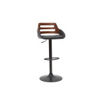 Miliboo tabouret de bar relevable design noir et noyer pernik