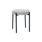 Miliboo tabouret bas empilable en tissu effet velours texturé beige et métal noir h41 cm kiko Miliboo tabouret bas empilable en tissu effet velours texturé beige et métal noir h41 cm kiko