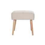 Miliboo tabouret bas en tissu effet velours texturé beige et bois clair massif h46 cm guesta Miliboo tabouret bas en tissu effet velours texturé beige et bois clair massif h46 cm guesta
