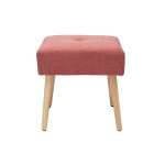 Miliboo tabouret bas en tissu effet velours texturé terracotta et bois clair massif h46 cm guesta Miliboo tabouret bas en tissu effet velours texturé terracotta et bois clair massif h46 cm guesta
