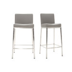 Miliboo tabouret design gris h66 cm (lot de 2) epsilon