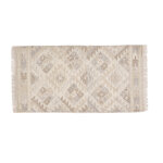Miliboo tapis berbre beige  motifs en laine et coton 60 x 120 cm maka