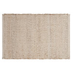 Miliboo tapis rectangulaire beige en jute et coton tiss�s l140 x l200 effia