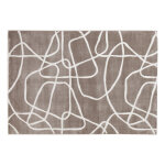 Miliboo tapis rectangulaire taupe  motifs line art 160 x 230 cm apolline