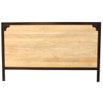 Miliboo t�te de lit en bois manguier massif et m�tal noir l165 cm industria