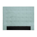 Miliboo t�te de lit capitonn�e en tissu effet velours vert lagon l160 cm halciona
