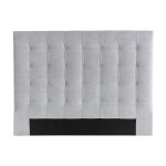 Miliboo tête de lit capitonnée en tissu gris l140 cm halciona Miliboo tête de lit capitonnée en tissu gris l140 cm halciona
