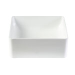 Miliboo vasque carr�e en c�ramique blanche l30. 5 cm clemi