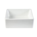 Miliboo vasque carr�e en c�ramique blanche l39 cm mila