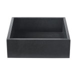 Miliboo vasque carr�e en terrazzo noir l40 cm loussa